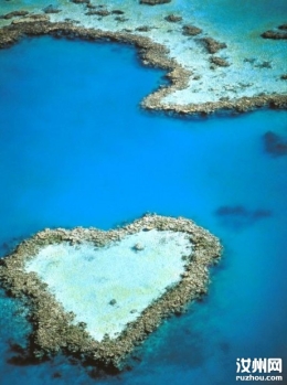 澳大利亚心形大堡礁。用一眼蓝，见证一世爱。