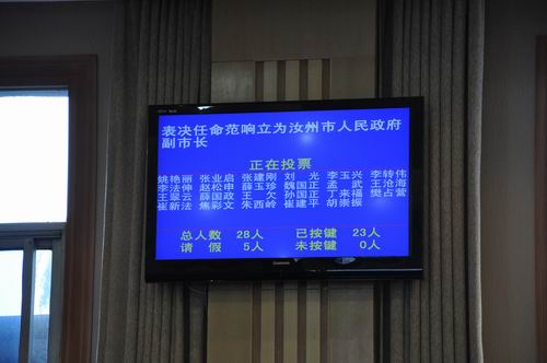 范响立任副市长表决情况